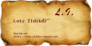Lotz Ildikó névjegykártya